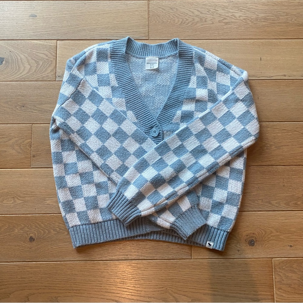 Abercrombie & Fitch Kids Blue Checkered Sweater